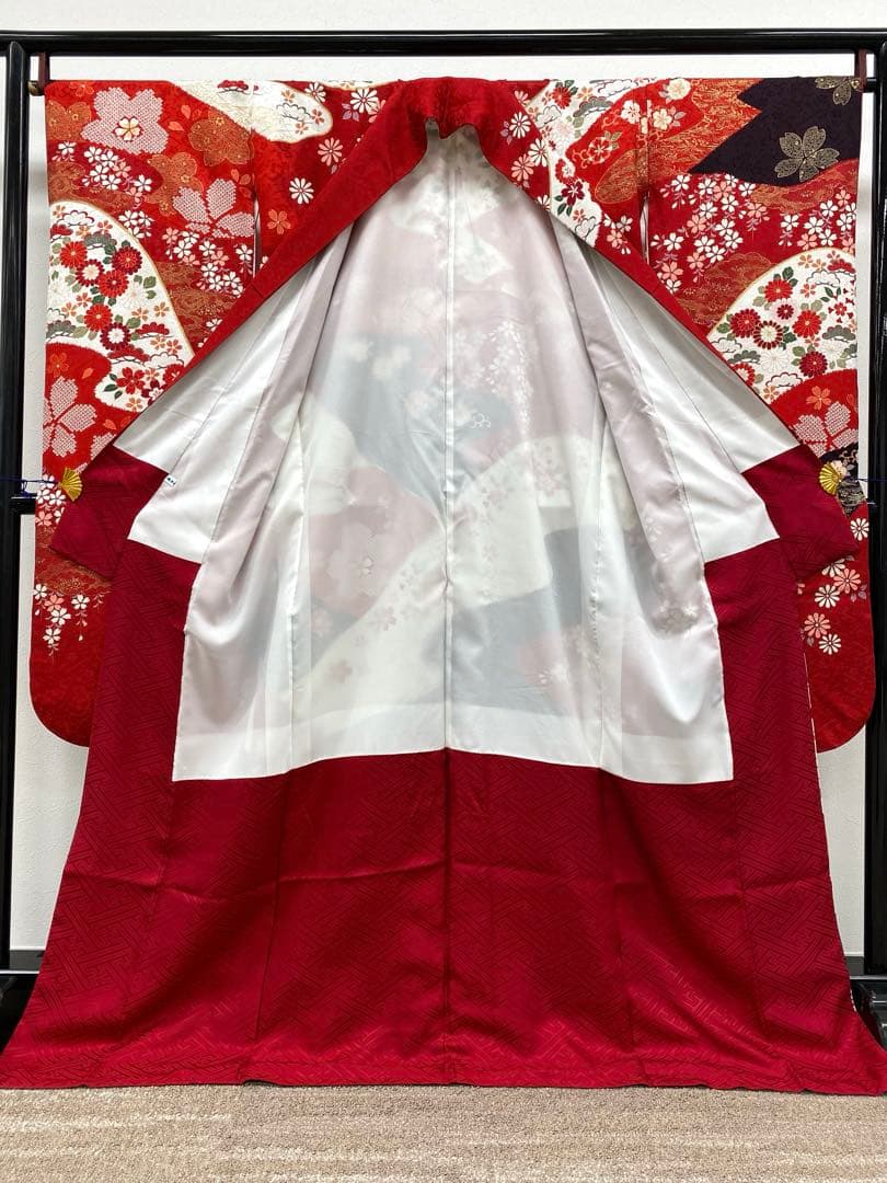 振袖 豪華 金駒 金彩 銀通し 紋意匠 身丈170cm パールトーン加工済