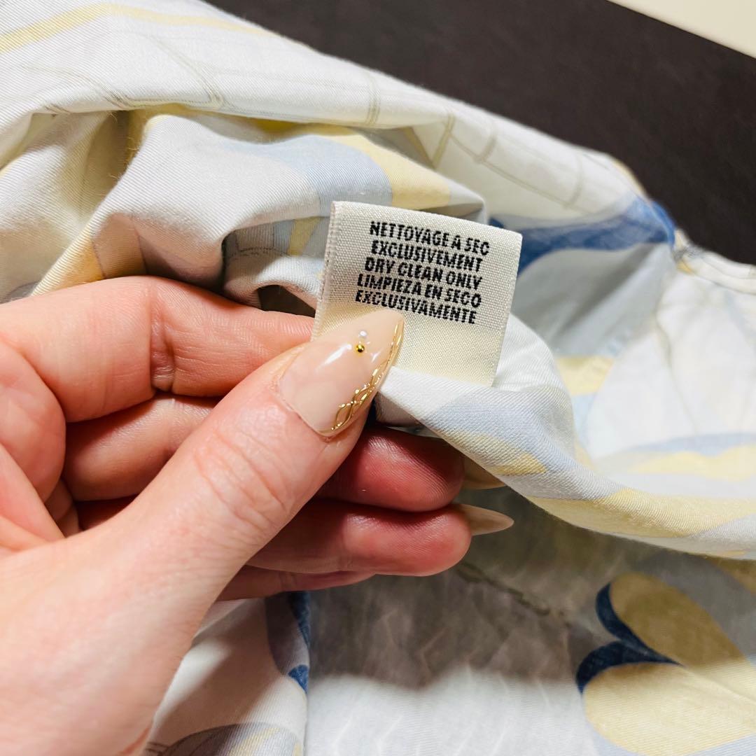 HERMES エルメス　幾何学模様 半袖シャツ コットンシャツ　ノースリーブ