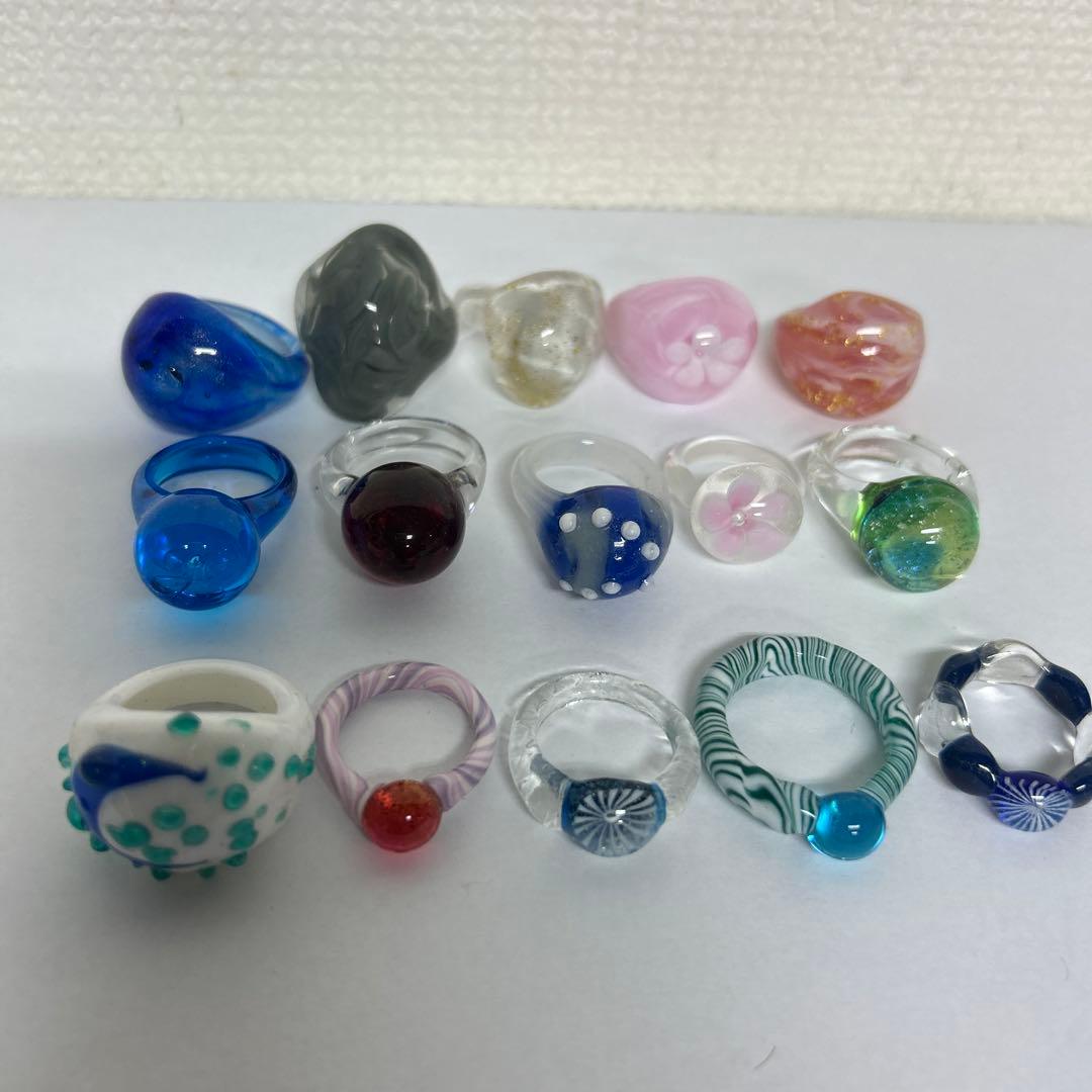 ガラスリング 15個