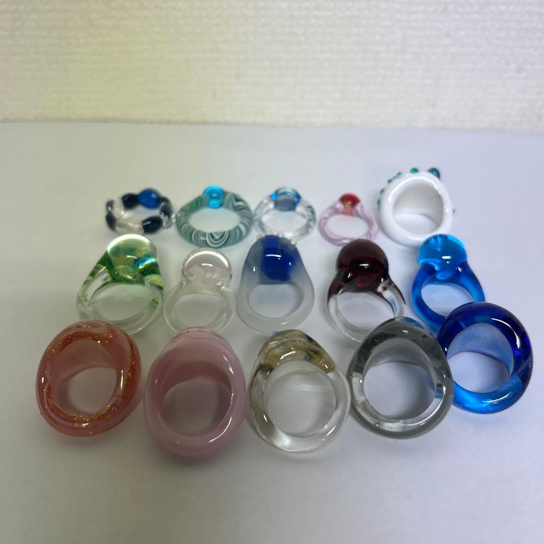 ガラスリング 15個