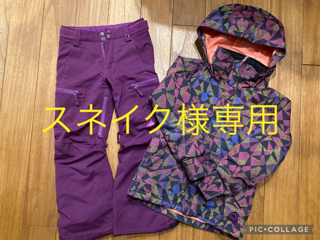 BURTON スノーボードウェア 上下セット XS 紫系