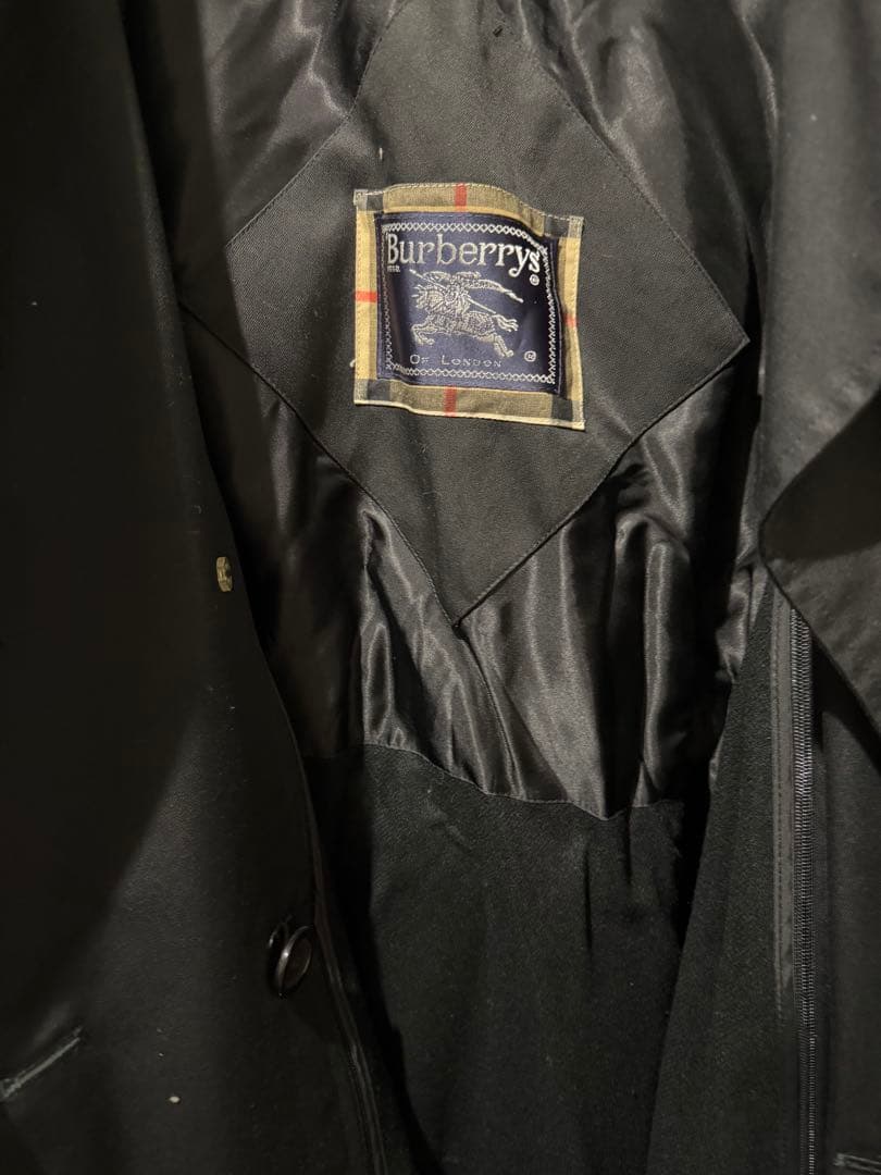 バーバリー BURBERRY 裏地ノバチェック トレンチコート 黒 ブラック