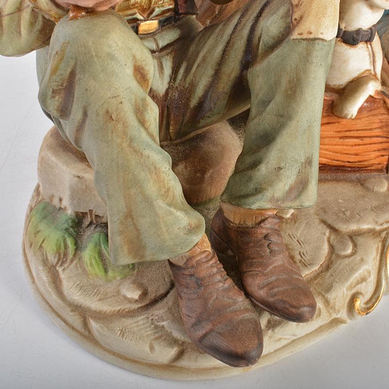 イタリア製　カポディモンテ　フィギュリン　陶人形　置物　C　R7067