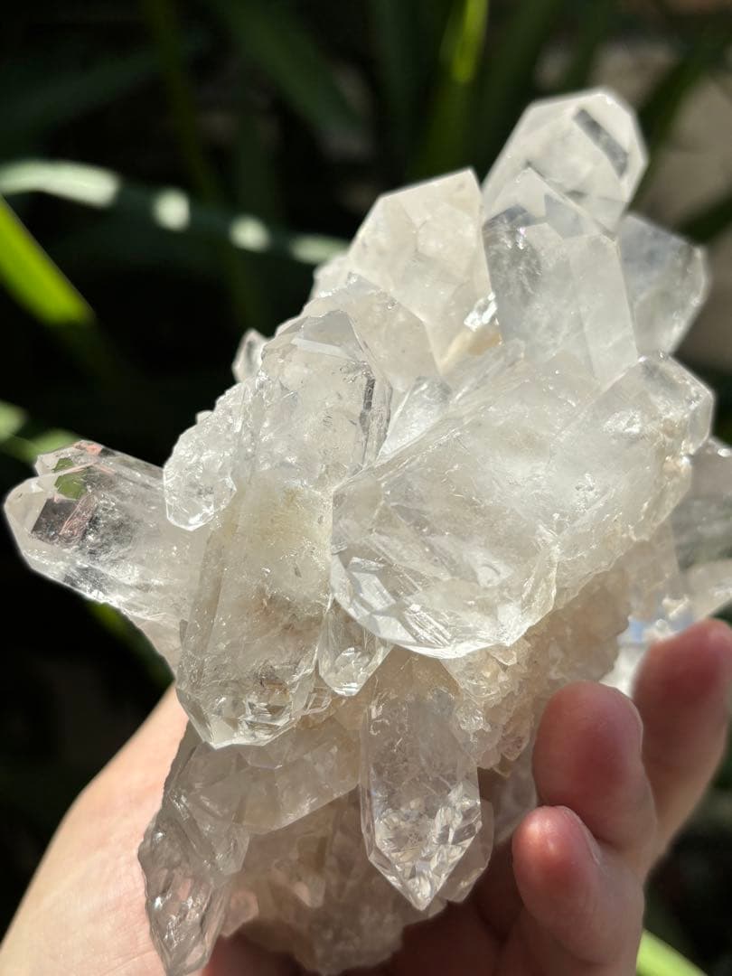 ブラジル産　クリアクォーツクラスター　 水晶クラスター　透明度高く氷のように綺麗