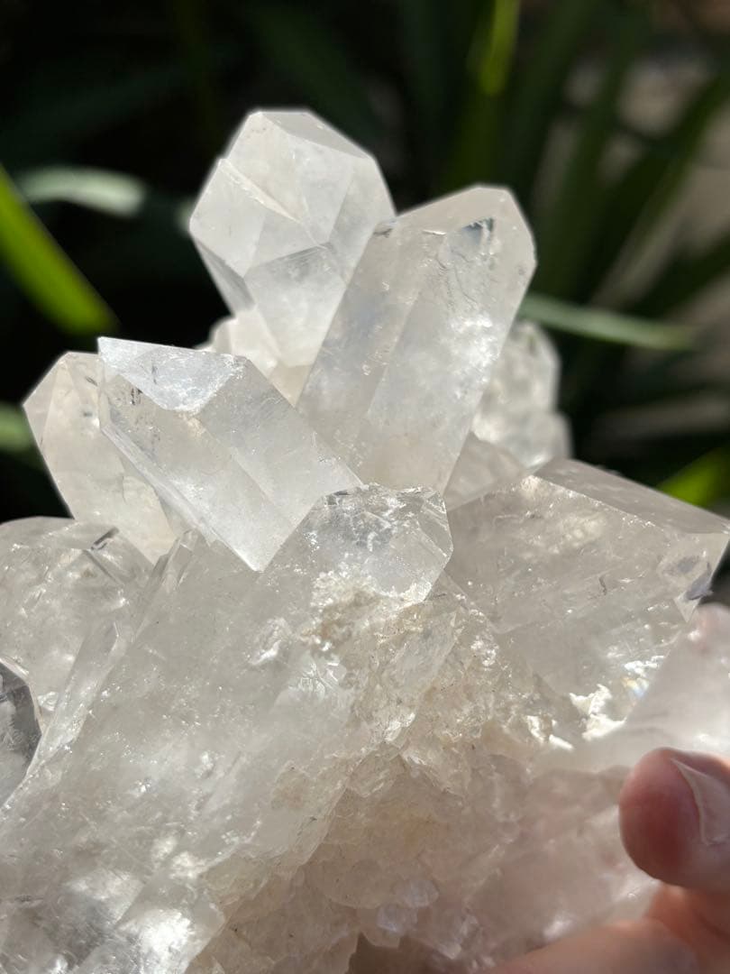 ブラジル産　クリアクォーツクラスター　 水晶クラスター　透明度高く氷のように綺麗