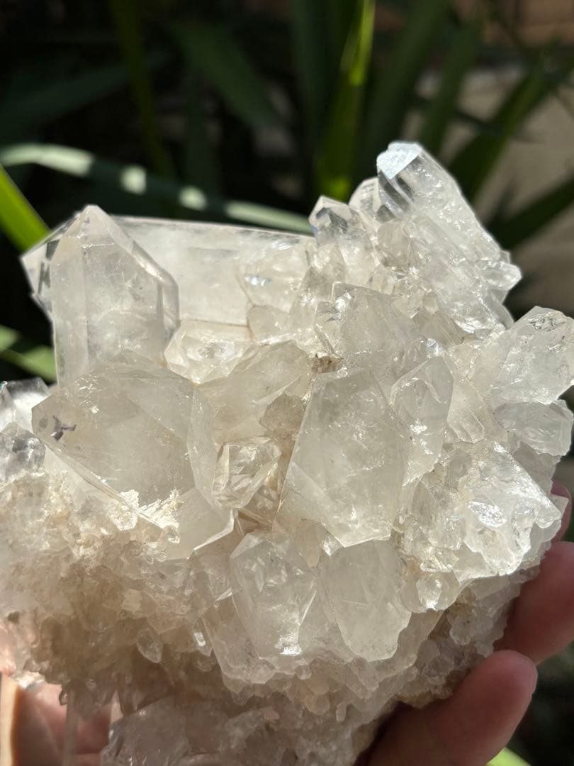 ブラジル産　クリアクォーツクラスター　 水晶クラスター　透明度高く氷のように綺麗