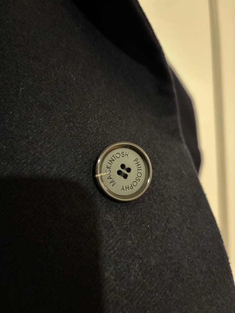 【美品】マッキントッシュフィロソフィー ステンカラーコート ネイビー 38