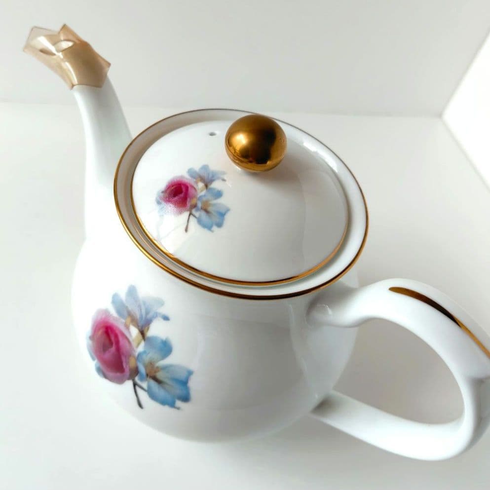 【新品】月光荘　ティーカップ／ポット／プレート　９点セット　飯田深雪　薔薇　希少