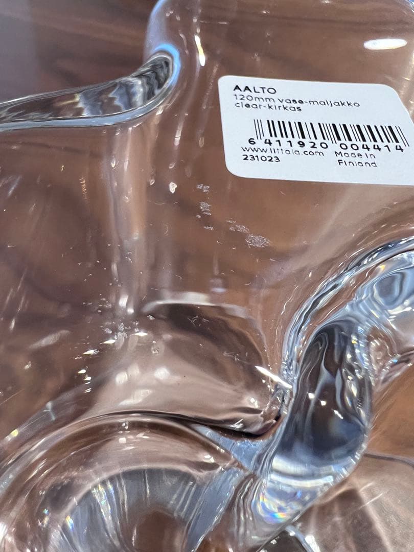  アルヴァ・アアルトコレクションベース120mm クリア 花瓶