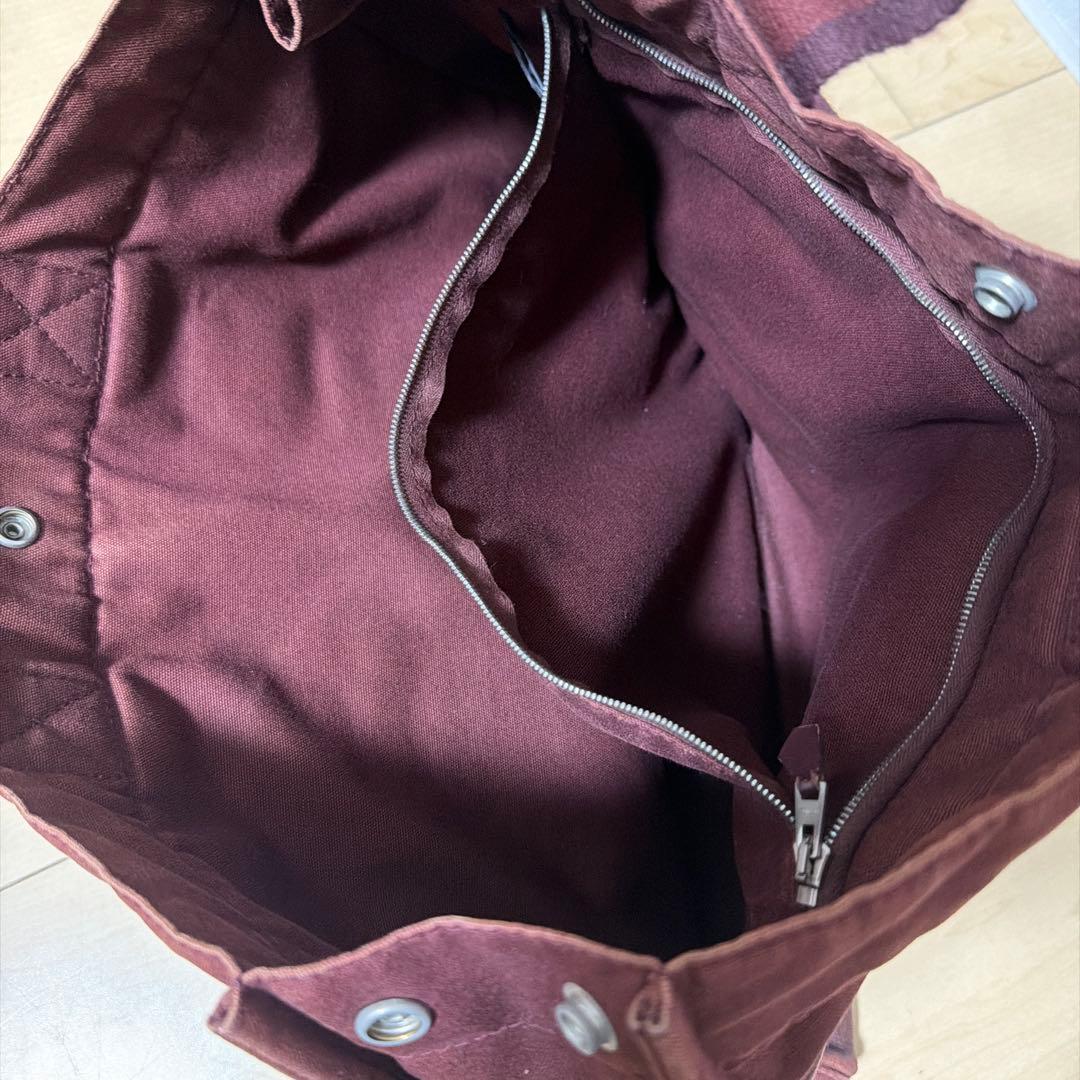 エルメス フールトゥ トートバッグ キャンバス レザー