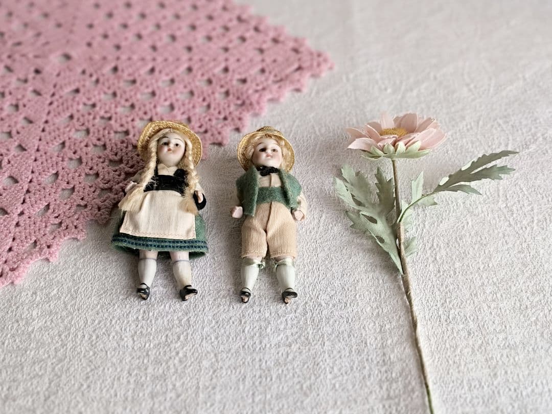 * antique doll ❀ ストローハットと三つ編み ミニョネットgirl