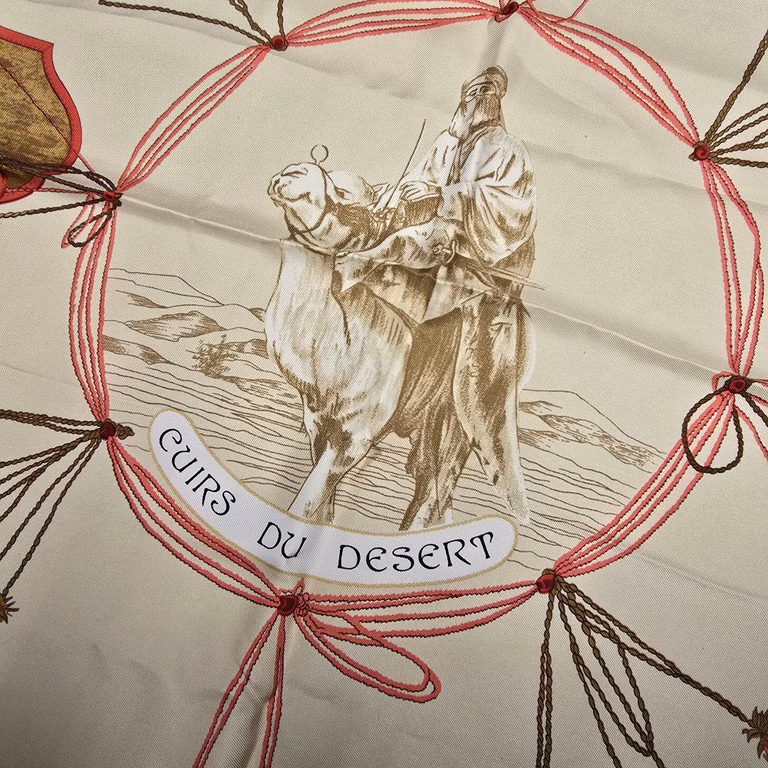 HERMES/エルメス カレ90 砂漠の革飾り スカーフ