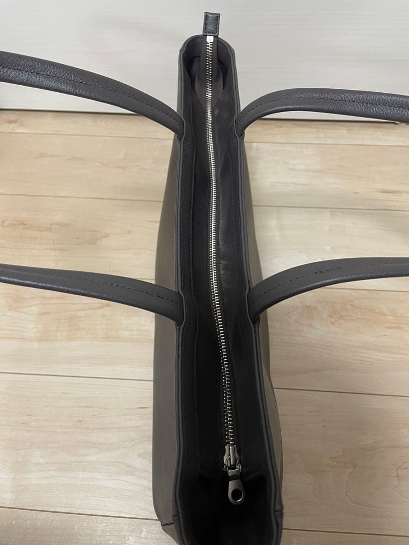 SHIPS スマートレザートートバッグ ブラウン