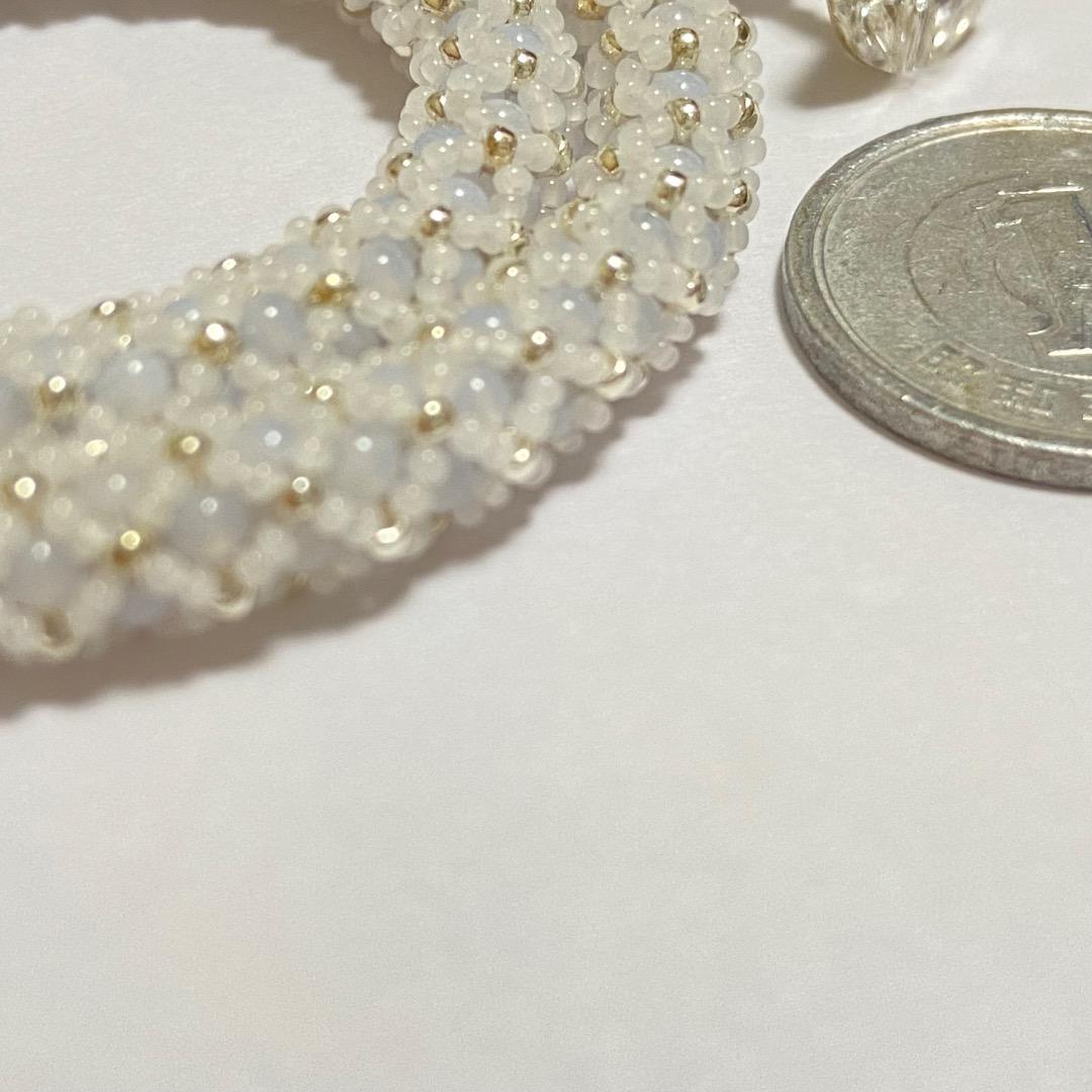 【1点物】ブルーレースアゲート　ロープネックレス 中世　ルネサンス　純銀メッキ