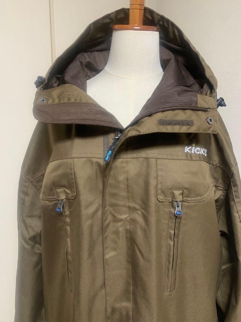 【超美品】KICKS キックス スノボ スキー ウェア つなぎ ブラウン