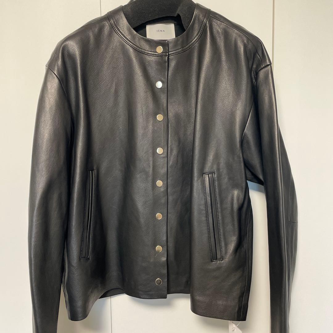 タグ付き★ IENA羊革シープ ブルゾン★アニエス カーディガン風