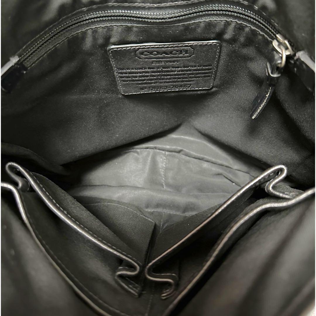 美品　コーチ　メッセンジャーバッグ　ショルダーバッグ　オールドレザー　フラップ