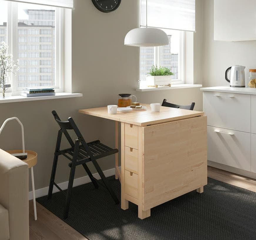 IKEA NORDEN ノールデン ゲートレッグテーブル, バーチ