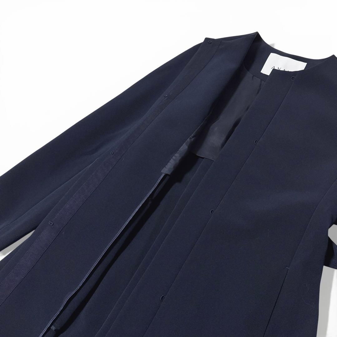 新品タグ付き✨️￥7.2万　23SS　アナイ　コンパクトストレッチノーカラーコート