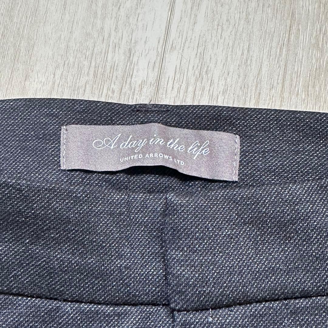 未使用 ユナイテッドアローズ ノーカラー セットアップ ネイビー 38