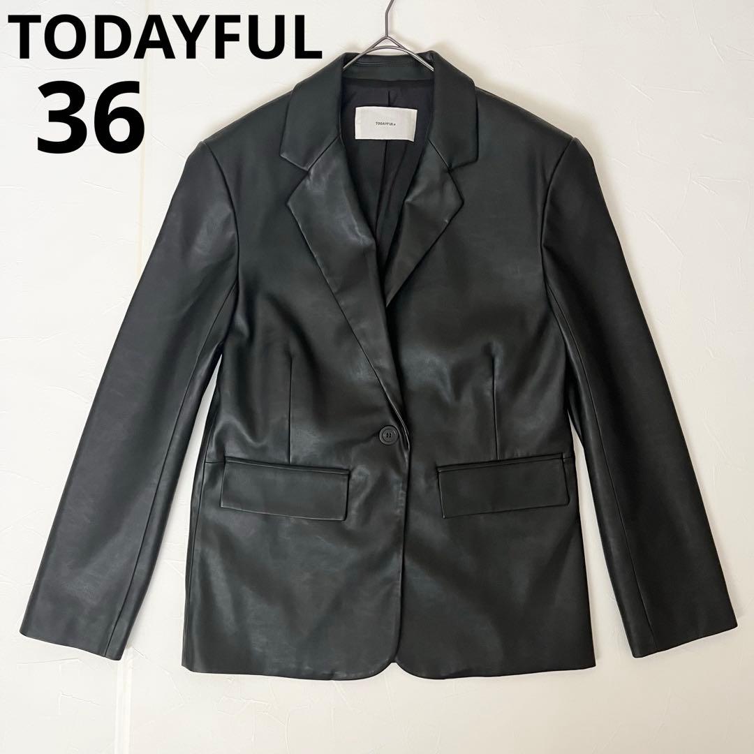 美品 TODAYFUL Ecoleather Tailored Jacket