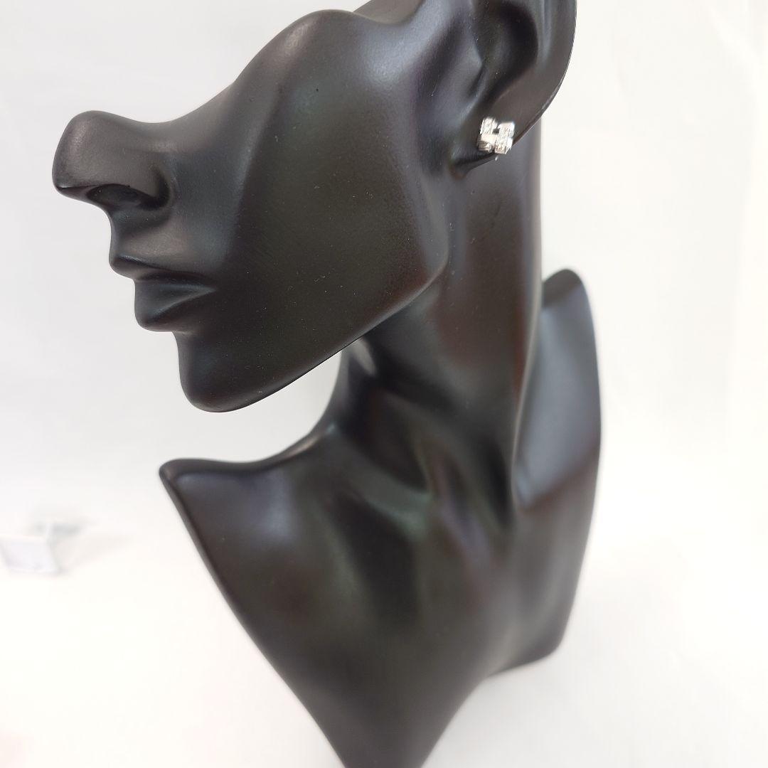 【磨き済】ティファニー K18WG ウォーブン ダイヤモンド ピアス 6669