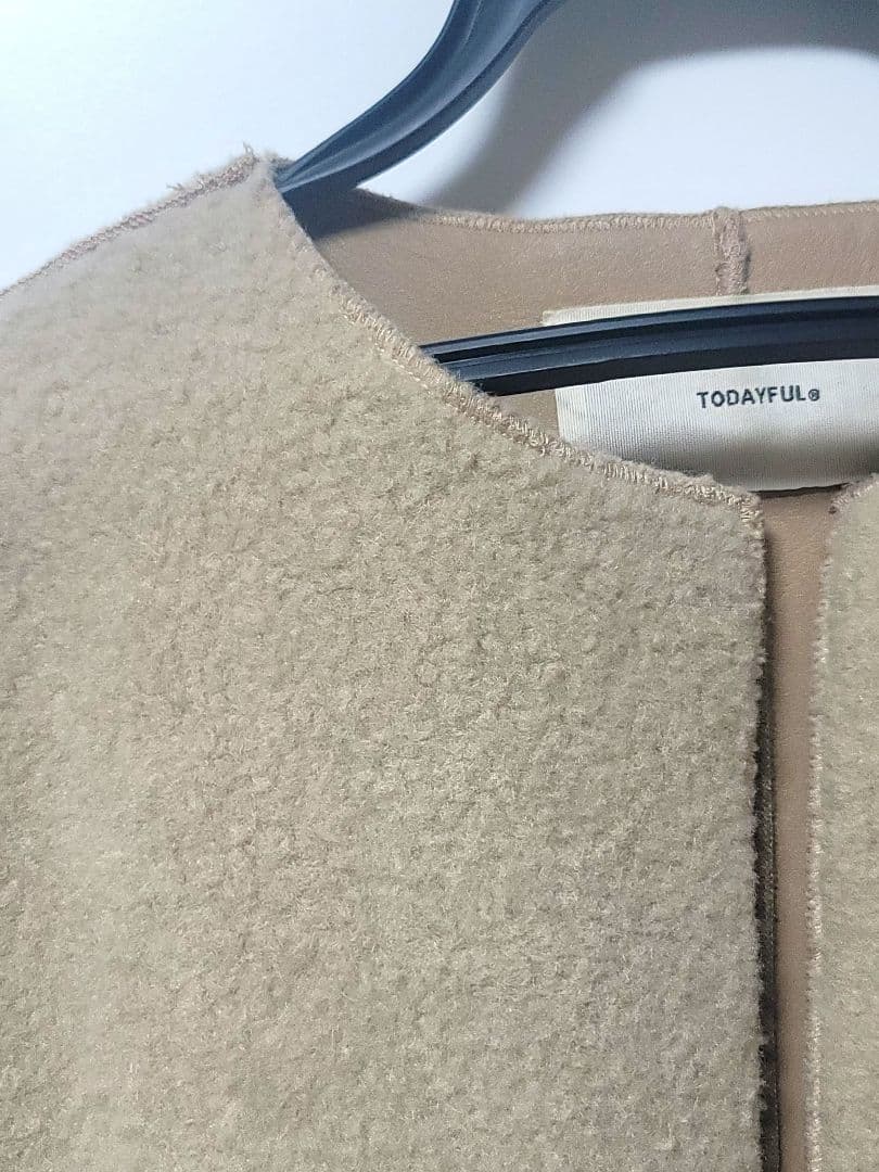 TODAYFUL(トゥデイフル) カラーレスボアコート 美品