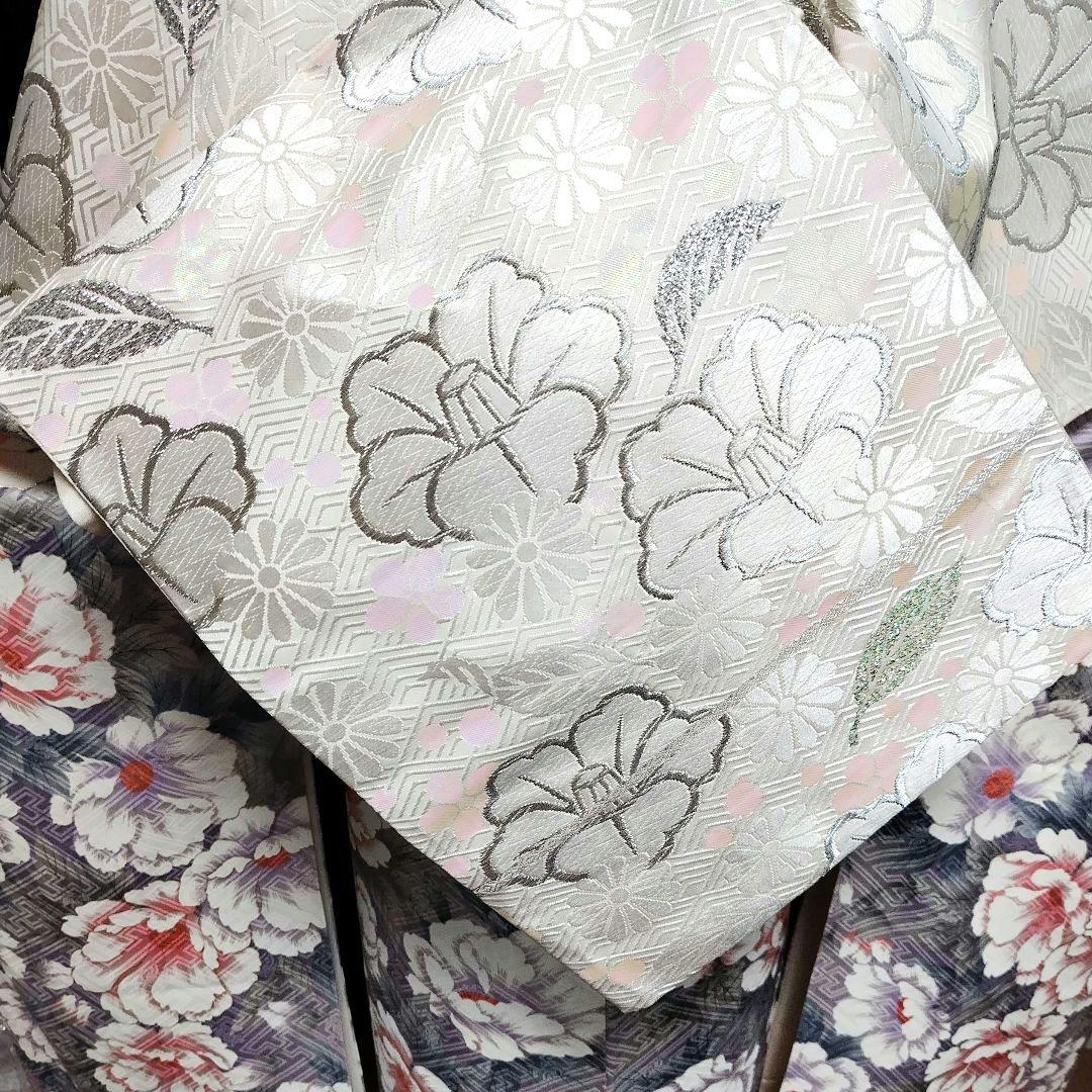 振袖フルセット(8点)・成人式・金彩加工・くすみ・花模様・やまと誂製・胴裏正絹