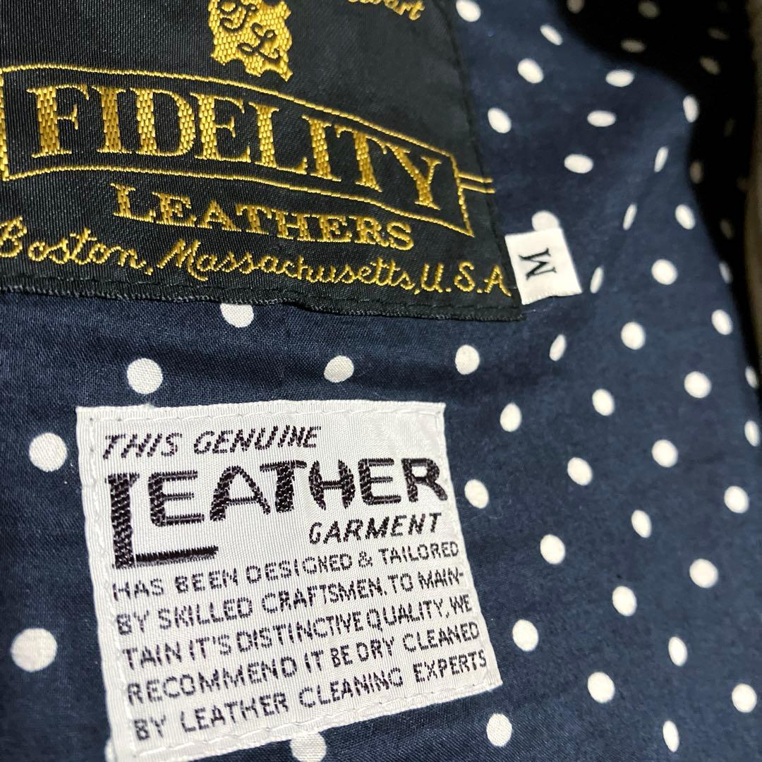美品❣️ FIDELITY フィデリティ ラムレザー 羊革 MA-1 希少 【M】