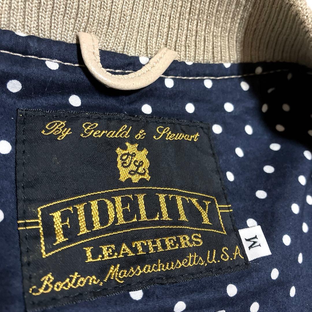 美品❣️ FIDELITY フィデリティ ラムレザー 羊革 MA-1 希少 【M】