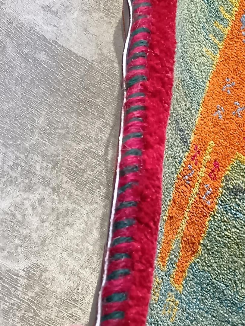 ペルシャ絨毯　ギャッベ　ランナー　手織り　イラン(42)