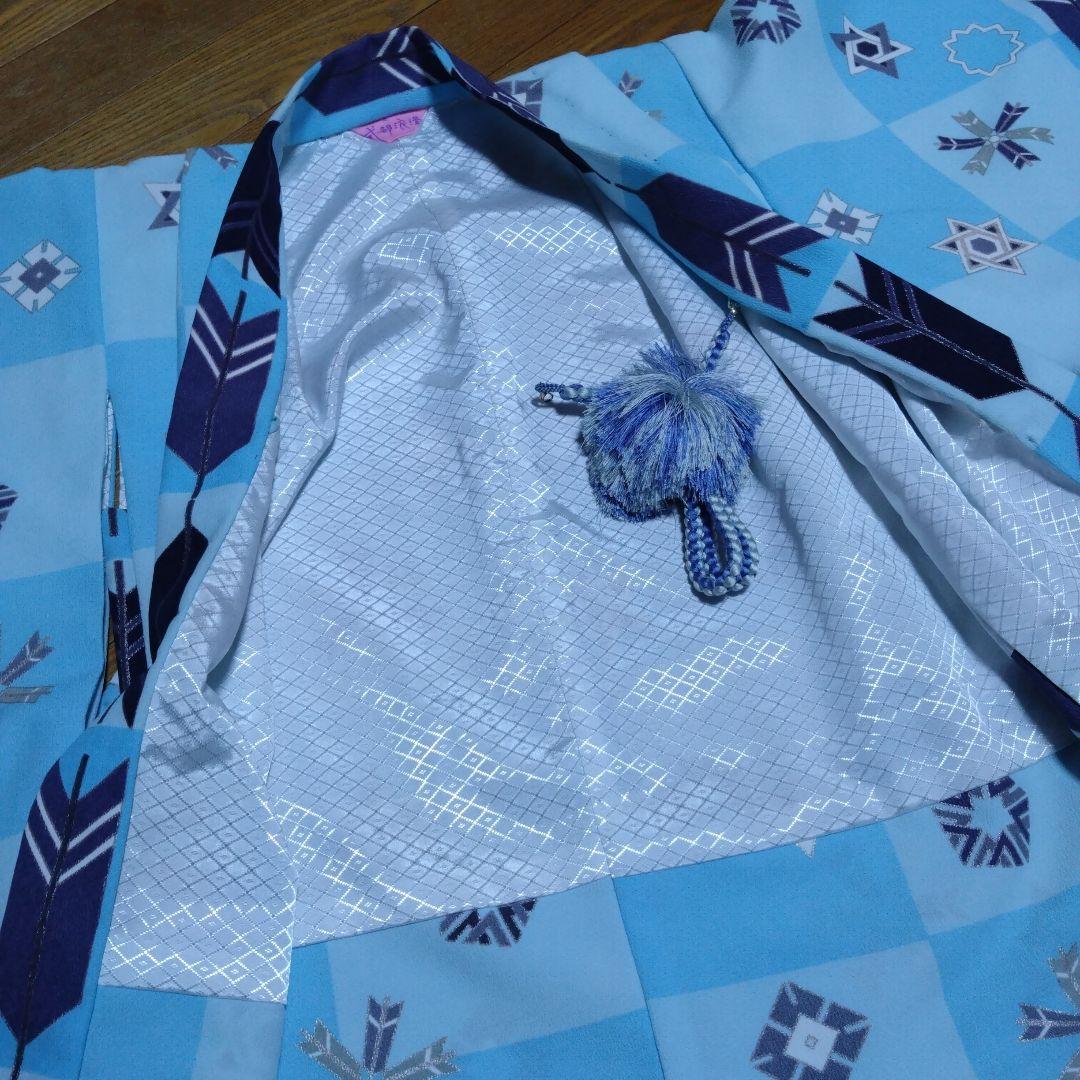 五歳★式部浪漫★水色市松羽織★袴★長着★小物★雪駄