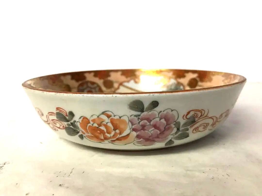 九谷焼:織田製　赤絵四寸小皿(二十枚)