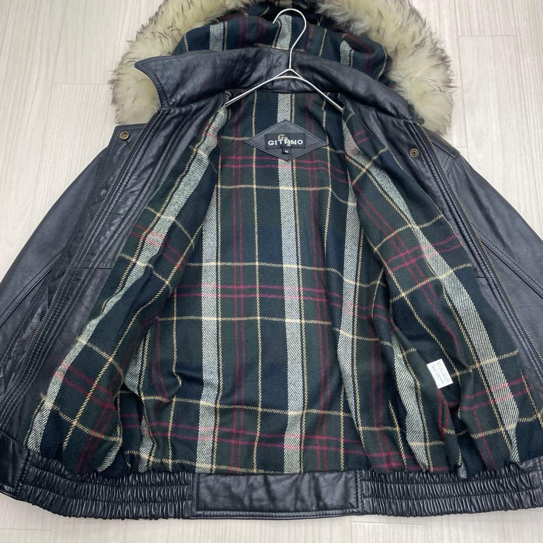■ GITANO 80s ラムレザー ジャケット y2k ファー 短丈