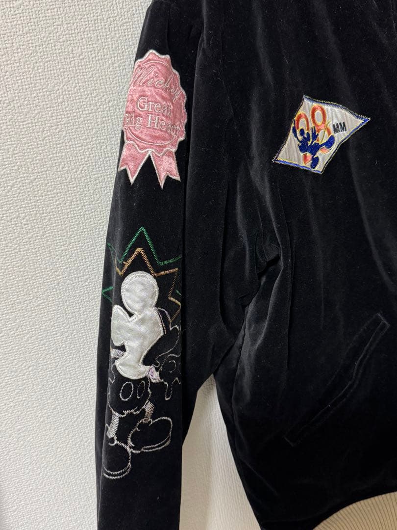 超希少 MickeyMouse 1928 GreatBigHeart 別珍 両面