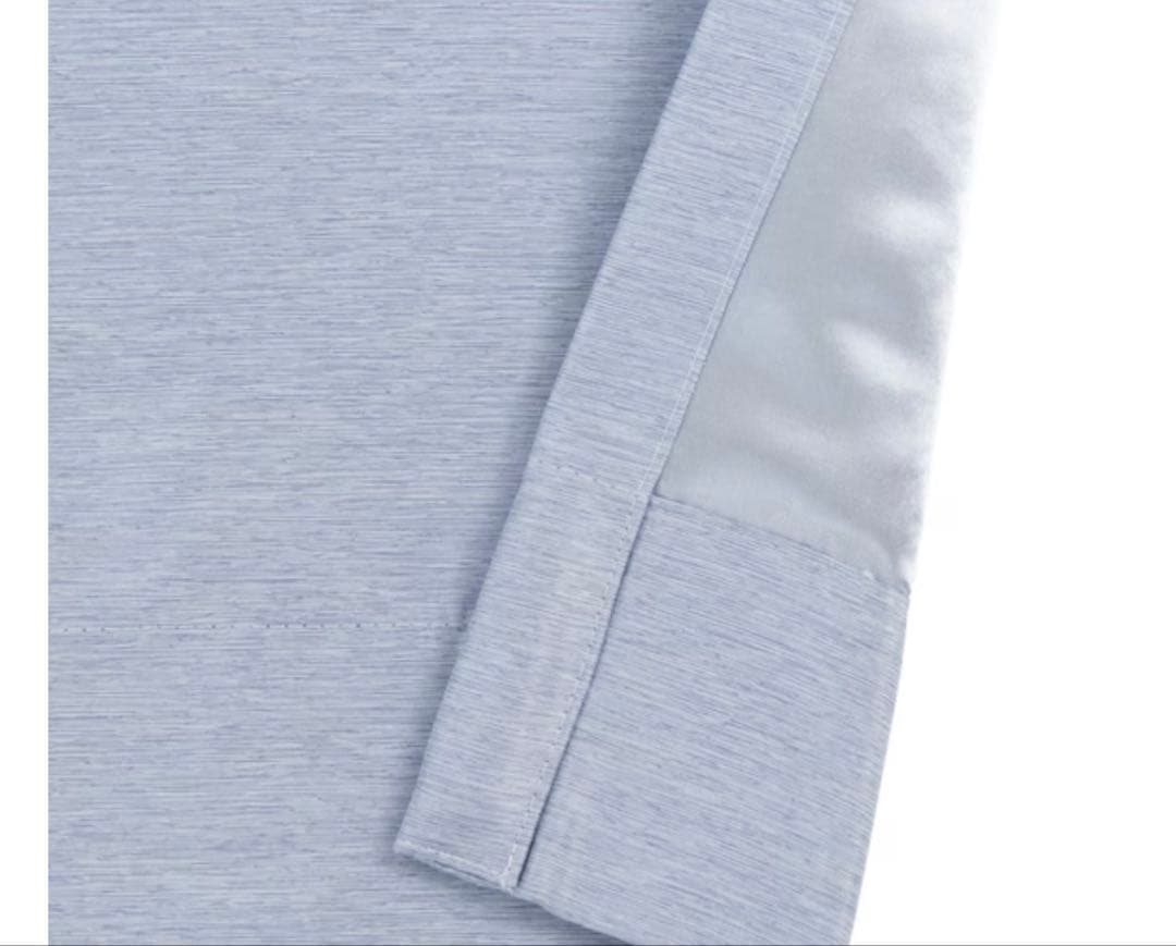 【美品】丈260cm ニトリ オーダー ドレープカーテン　両開き　アイスブルー