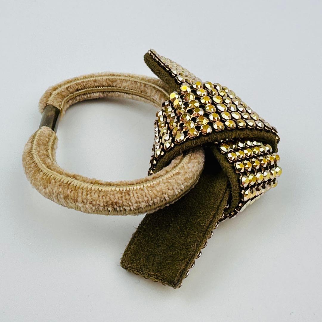 acca アッカ　ゴールドストーン ヘアゴム　ヘアゴムアクセサリー　ロゴ