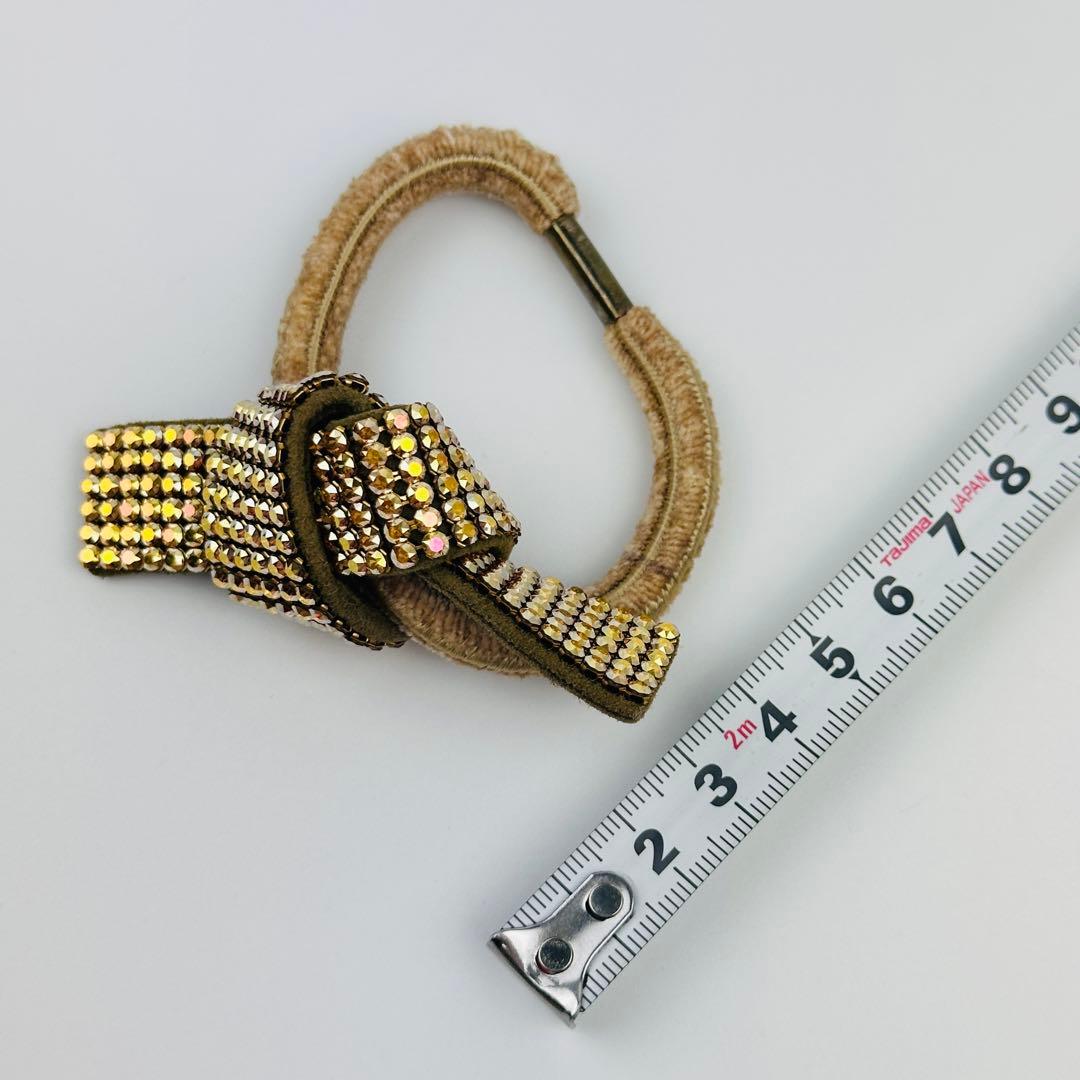 acca アッカ　ゴールドストーン ヘアゴム　ヘアゴムアクセサリー　ロゴ