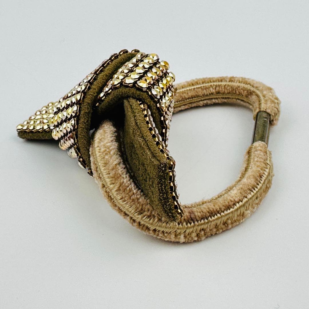 acca アッカ　ゴールドストーン ヘアゴム　ヘアゴムアクセサリー　ロゴ