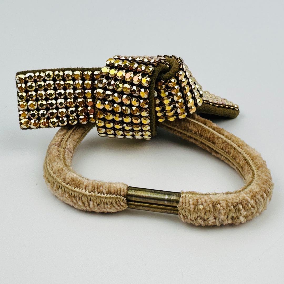 acca アッカ　ゴールドストーン ヘアゴム　ヘアゴムアクセサリー　ロゴ