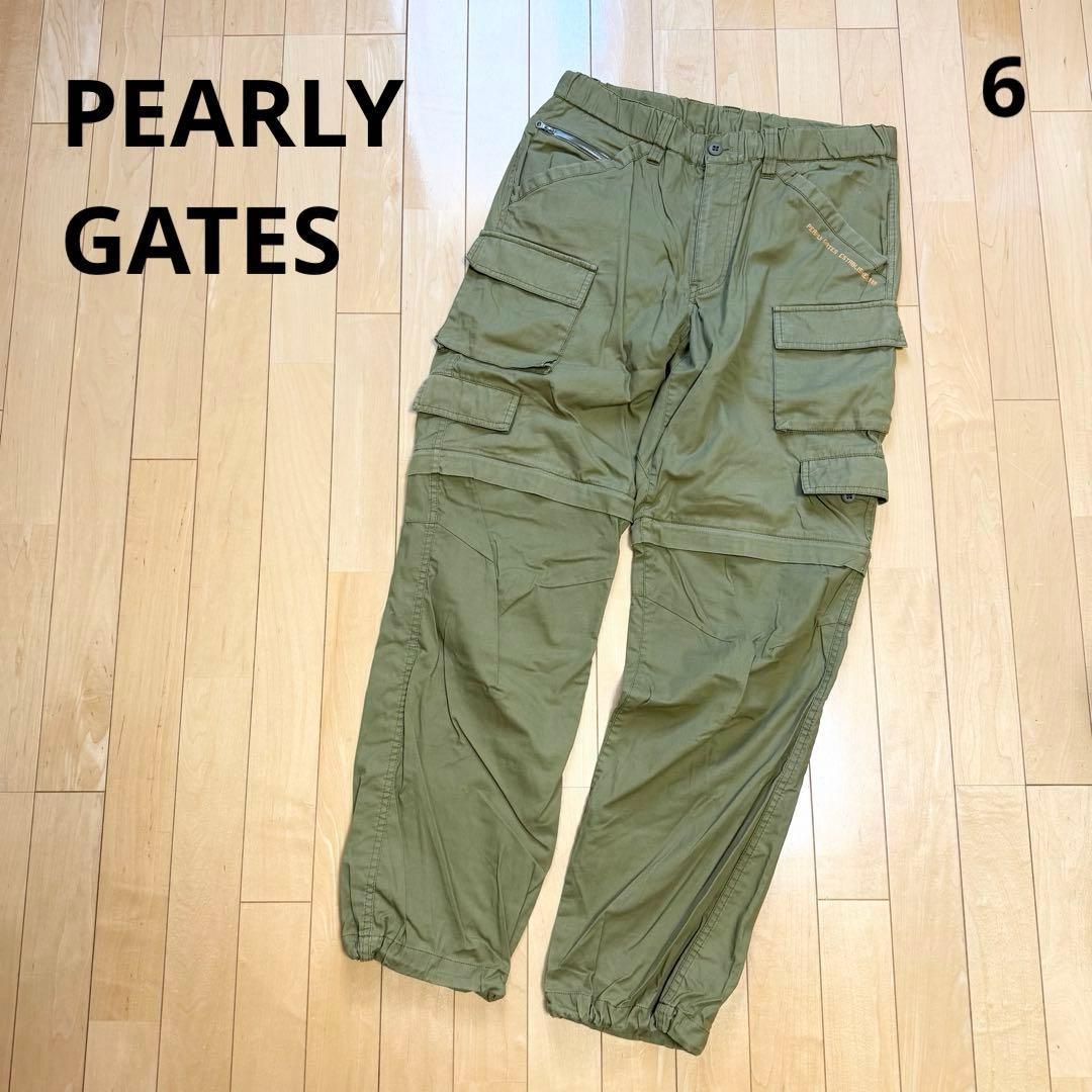 パーリーゲイツ ゴルフ カーゴパンツ ハーフパンツ オリーブ 2way 6