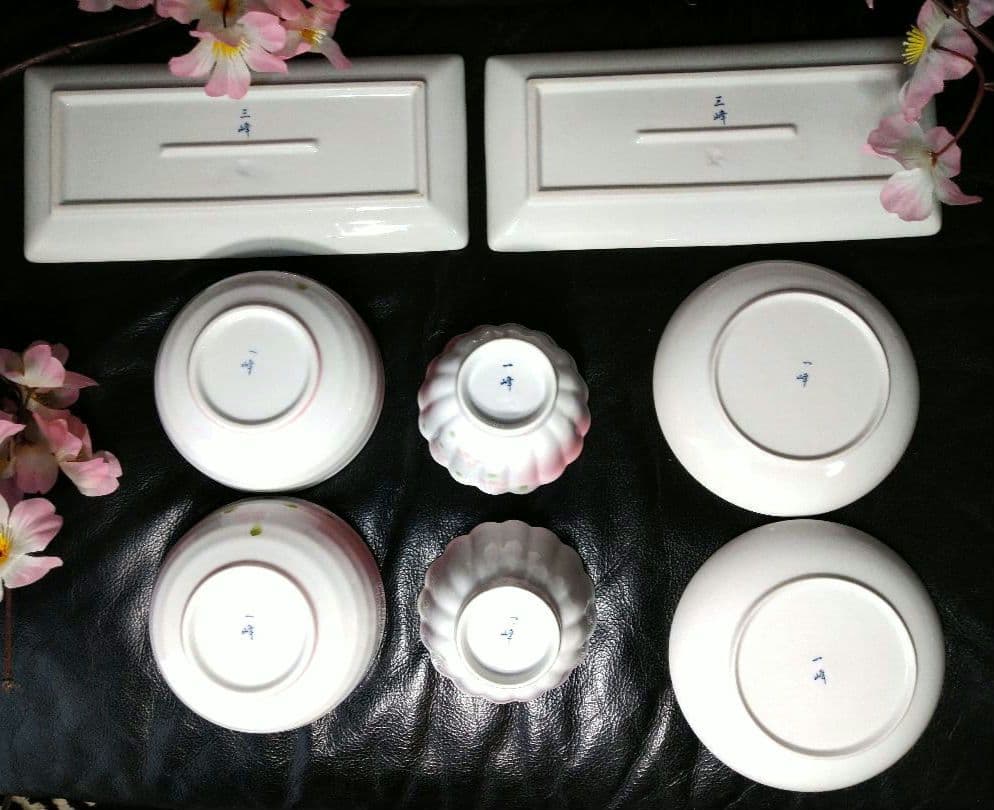 ♥ホームパーティーに豪華セット♥有田焼・一峰・三峰窯の桜絵柄⬛4種2組8皿