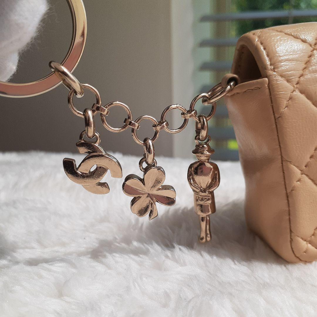 ⭐CHANEL⭐　美品　シャネル　ミニミニマトラッセ　キーリング　ベージュ