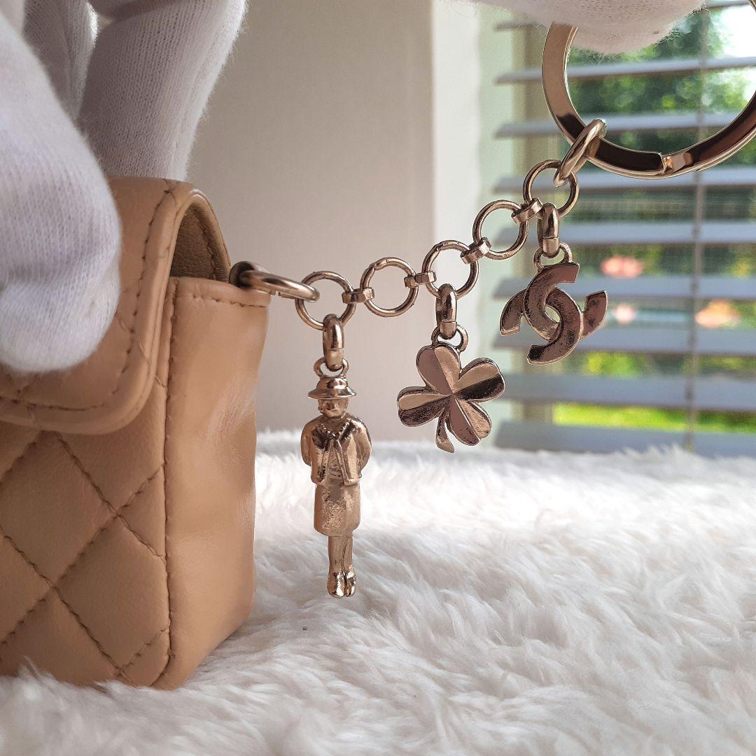 ⭐CHANEL⭐　美品　シャネル　ミニミニマトラッセ　キーリング　ベージュ