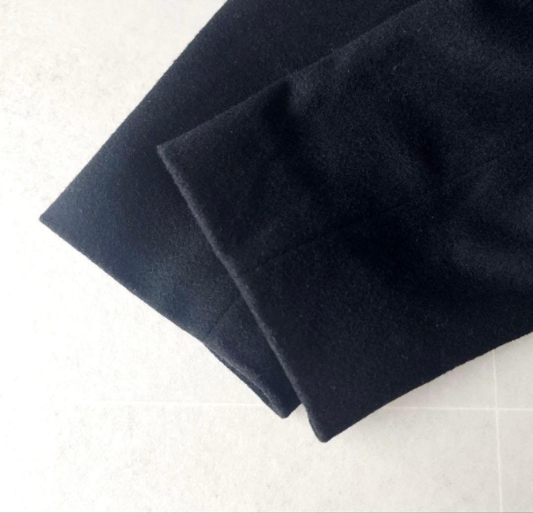 INED 11サイズ ウール ベルテッドコート 黒