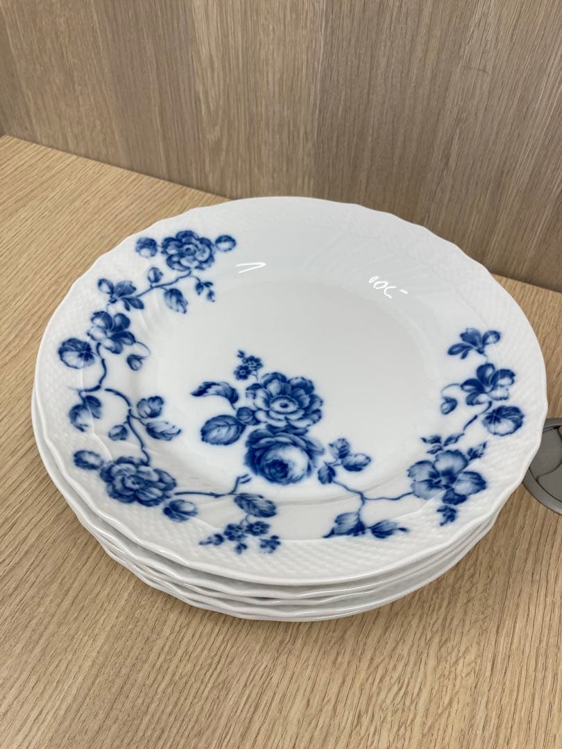 ジノリ　ベッキオブルーローズ　ディナープレート　5枚セット！