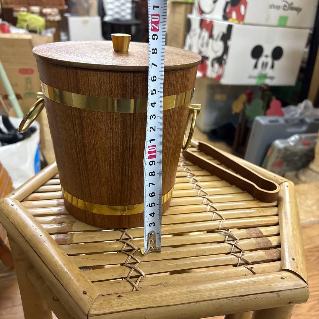 【希少・極美品】サイトーウッド ヴィンテージ アイスペール チーク材 付属品完備