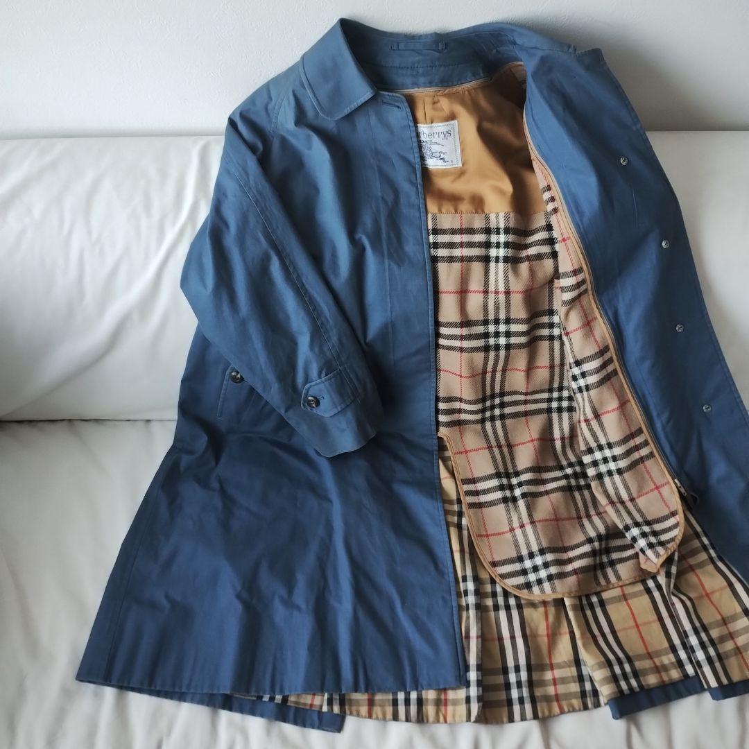 BURBERRY　ステンカラーコート　ノバチェック　ブルー