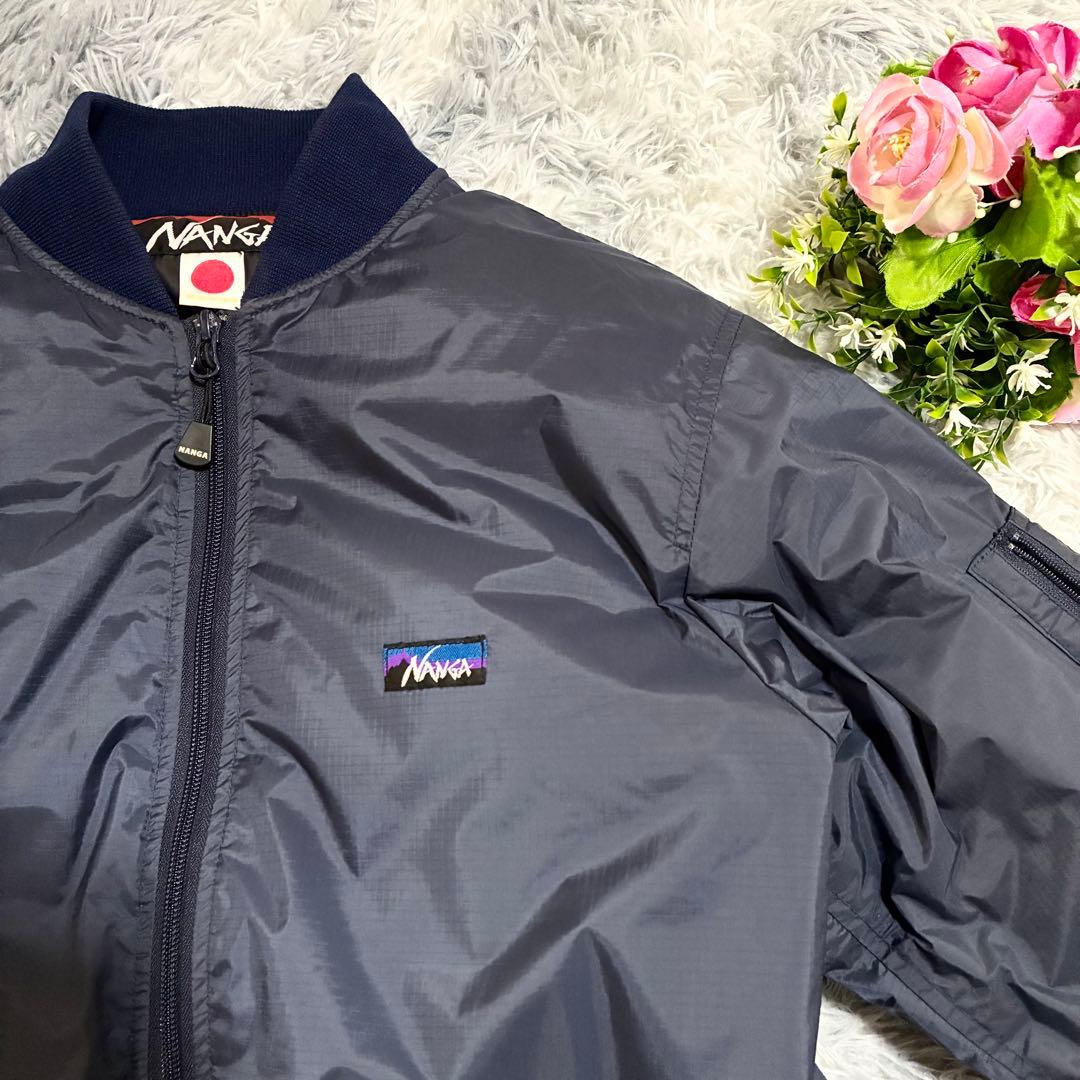 美品【NANGA】MA-1 オーロラテックス ダウンジャケット ネイビー M