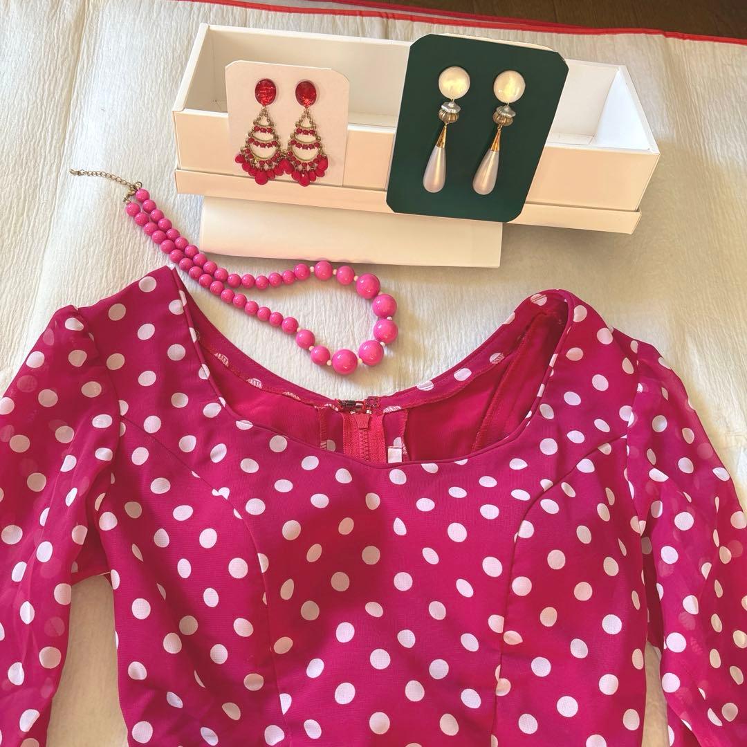 ★ rinです　フラメンコ　ブラウス・ピアス2点・ネックレス